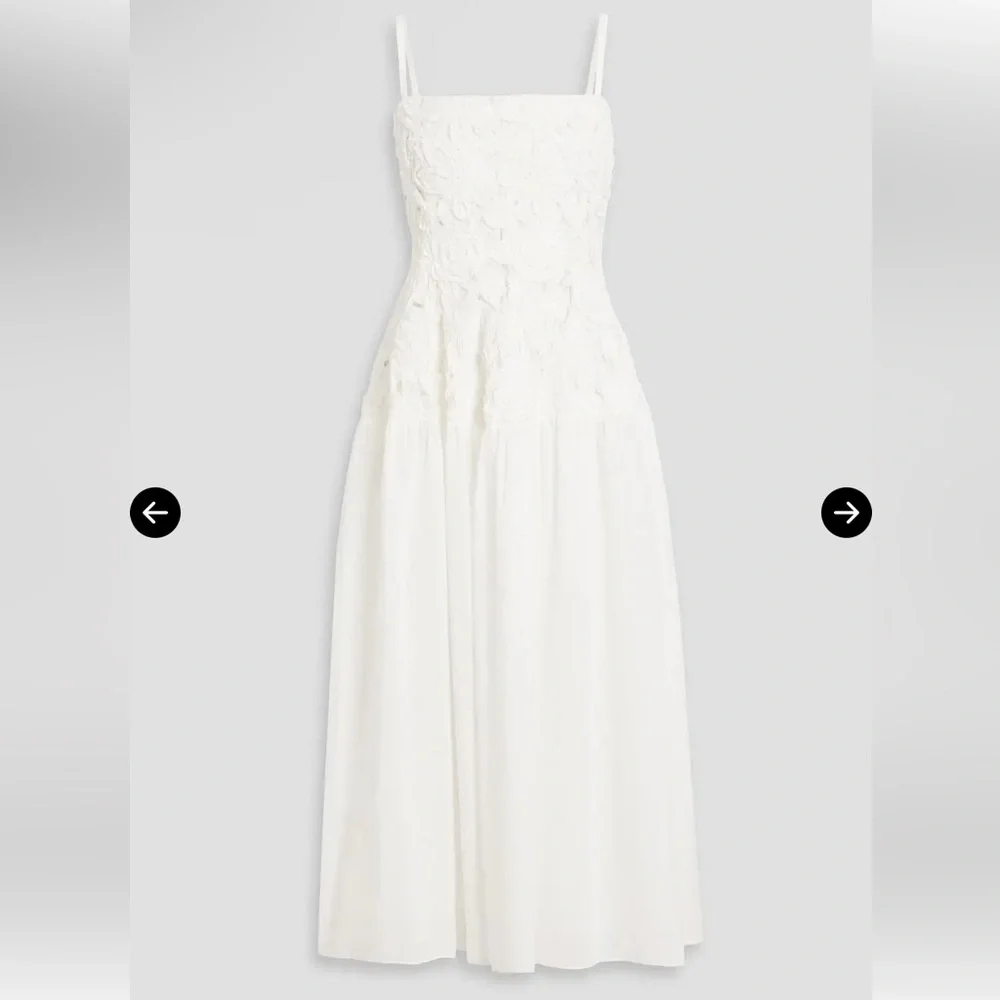 SIMKHAI WHITE Floral Embroidered Strap Maxi Dress - Picture 2 of 10